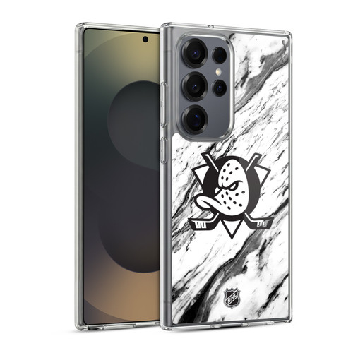 NHL Anaheim Ducks Marble Soft Gel Case for Samsung Galaxy S25 Ultra & MagSafe