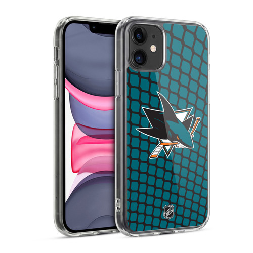 NHL San Jose Sharks Net Pattern Soft Gel Case for Apple iPhone 11