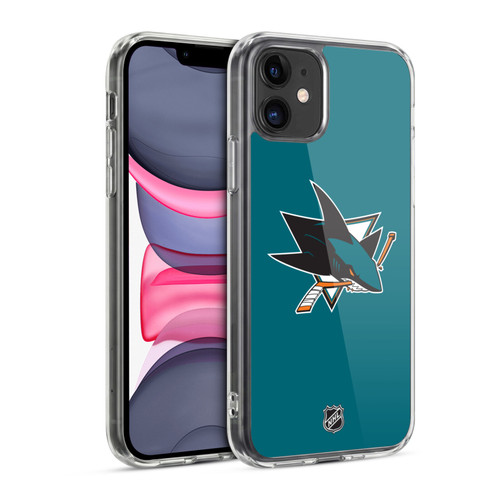 NHL San Jose Sharks Plain Soft Gel Case for Apple iPhone 11