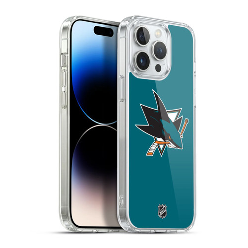 NHL San Jose Sharks Plain Soft Gel Case for Apple iPhone 13 Pro Max & MagSafe