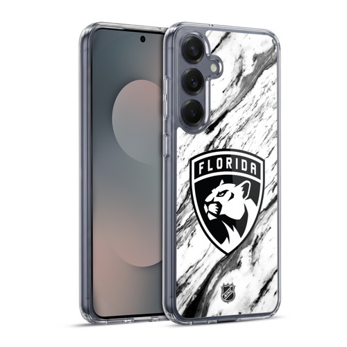 NHL Florida Panthers Marble Soft Gel Case for Samsung Galaxy S25+ & MagSafe