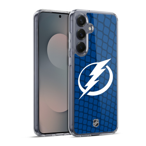 NHL Tampa Bay Lightning Net Pattern Soft Gel Case for Samsung Galaxy S25+ & MagSafe