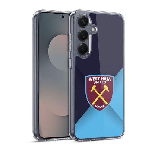 West Ham United FC Crest Blue Gradient Soft Gel Case for Samsung Galaxy S25 & MagSafe