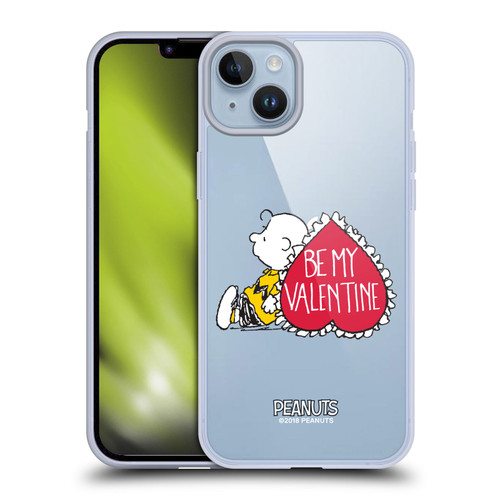 Peanuts Sealed With A Kiss Charlie Brown Valentine Soft Gel Case for Apple iPhone 14 Plus & MagSafe