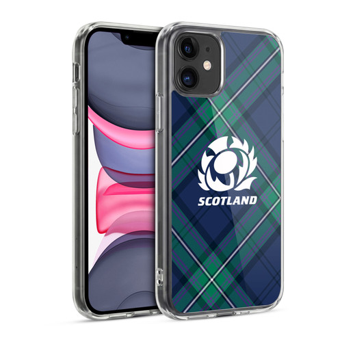 Scotland Rugby Graphics Tartan Oversized Soft Gel Case for Apple iPhone 11