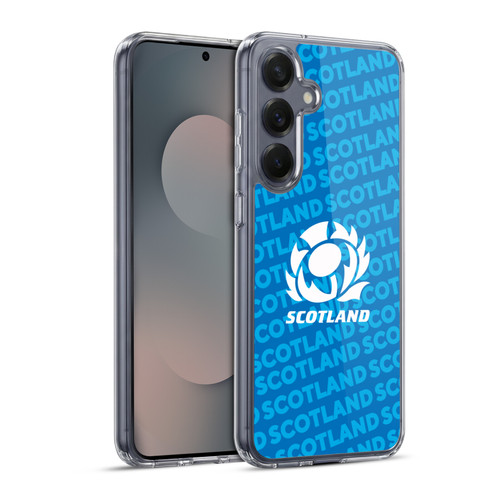Scotland Rugby Graphics Logo Blue Soft Gel Case for Samsung Galaxy S25+ & MagSafe