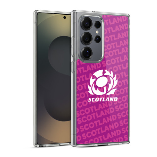 Scotland Rugby Graphics Logo Purple Soft Gel Case for Samsung Galaxy S25 Ultra & MagSafe