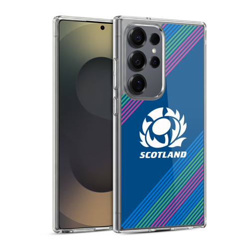 Scotland Rugby Graphics Stripes Soft Gel Case for Samsung Galaxy S25 Ultra & MagSafe