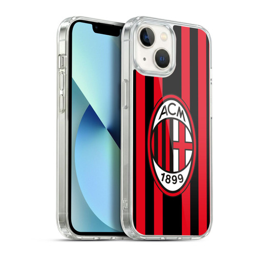 AC Milan 2021/22 Crest Kit Home Soft Gel Case for Apple iPhone 13