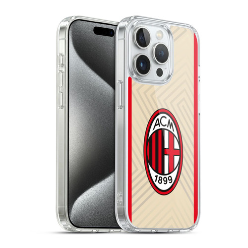 AC Milan 2021/22 Crest Kit Away Soft Gel Case for Apple iPhone 15 Pro & MagSafe