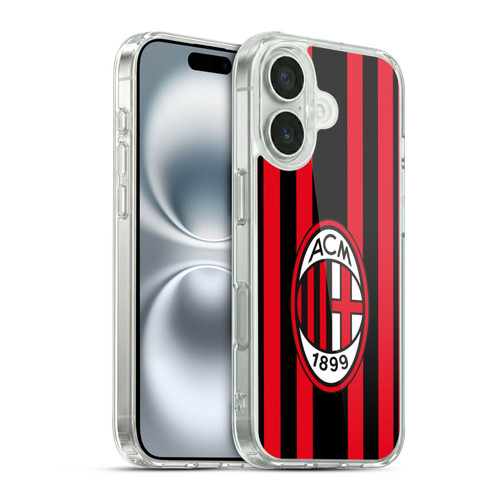 AC Milan 2021/22 Crest Kit Home Soft Gel Case for Apple iPhone 16 & MagSafe
