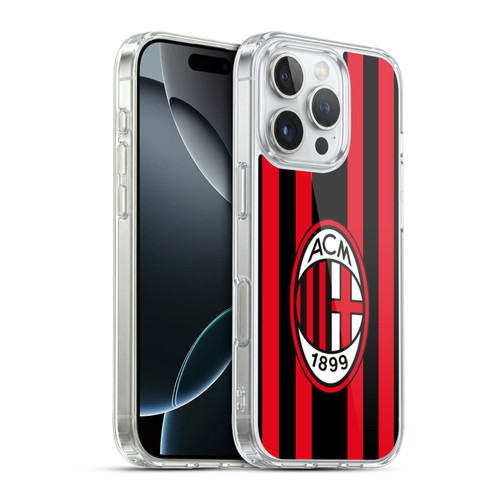 AC Milan 2021/22 Crest Kit Home Soft Gel Case for Apple iPhone 16 Pro & MagSafe