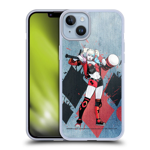 Batman DC Comics Harley Quinn Graphics Mallet Soft Gel Case for Apple iPhone 14 Plus & MagSafe
