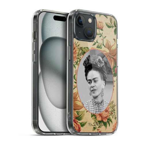 Frida Kahlo Portraits And Quotes Floral Soft Gel Case for Apple iPhone 15 Plus & MagSafe