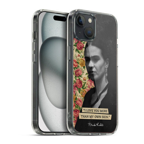 Frida Kahlo Portraits And Quotes I Love You Soft Gel Case for Apple iPhone 15 Plus & MagSafe