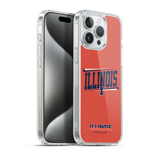 University Of Illinois U Of I University Of Illinois Double Bar Soft Gel Case for Apple iPhone 15 Pro Max & MagSafe