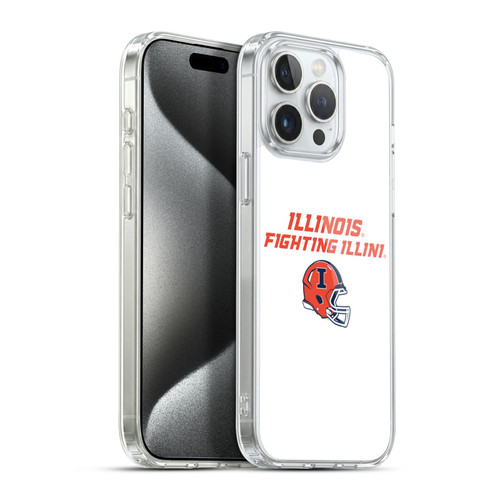 University Of Illinois U Of I University Of Illinois Helmet Logotype Soft Gel Case for Apple iPhone 15 Pro Max & MagSafe