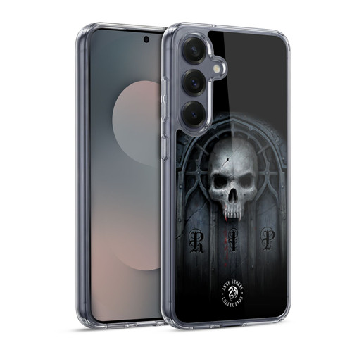 Anne Stokes Gothic Await The Night Skull Soft Gel Case for Samsung Galaxy S25 & MagSafe