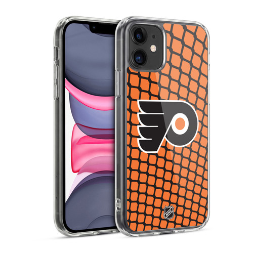 NHL Philadelphia Flyers Net Pattern Soft Gel Case for Apple iPhone 11
