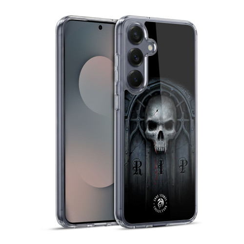 Anne Stokes Gothic Await The Night Skull Soft Gel Case for Samsung Galaxy S25+ & MagSafe
