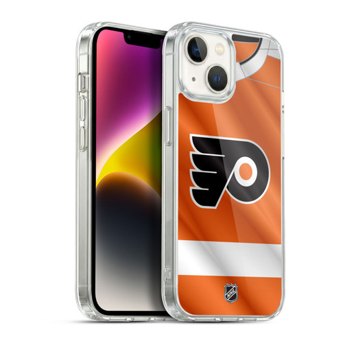 NHL Philadelphia Flyers Jersey Soft Gel Case for Apple iPhone 14