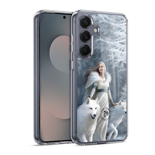 Anne Stokes Wolves Winter Guardians Soft Gel Case for Samsung Galaxy S25 & MagSafe