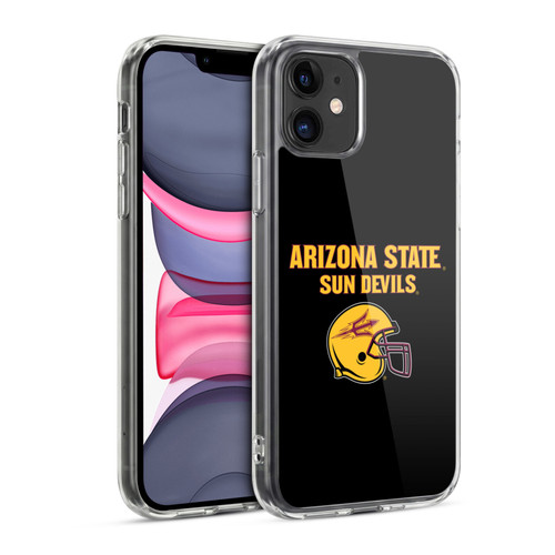 Arizona State University ASU Arizona State University Helmet Logotype Soft Gel Case for Apple iPhone 11