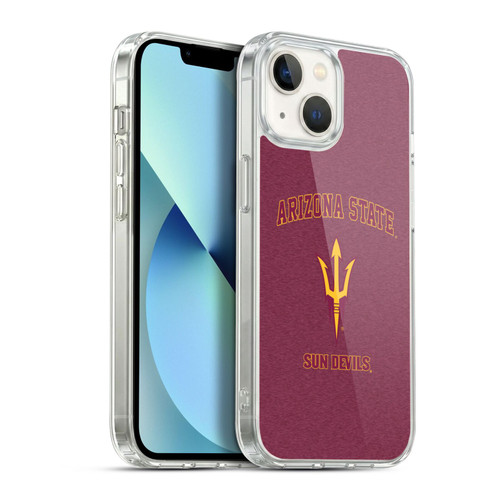 Arizona State University ASU Arizona State University Campus Logotype Soft Gel Case for Apple iPhone 13