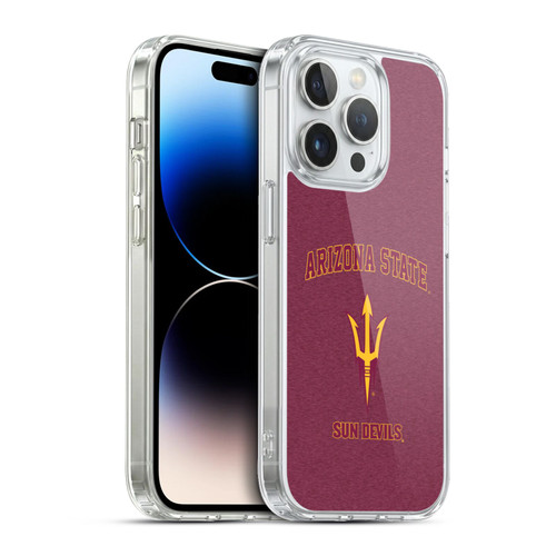 Arizona State University ASU Arizona State University Campus Logotype Soft Gel Case for Apple iPhone 13 Pro & MagSafe