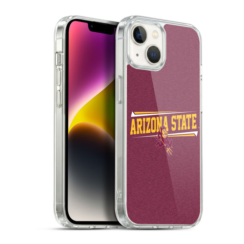 Arizona State University ASU Arizona State University Double Bar Soft Gel Case for Apple iPhone 14 Plus & MagSafe