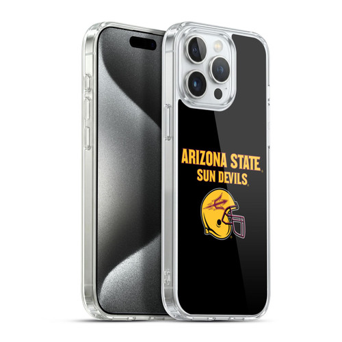 Arizona State University ASU Arizona State University Helmet Logotype Soft Gel Case for Apple iPhone 15 Pro Max & MagSafe