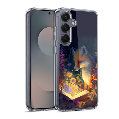 JK Stewart Art Fox Reading Soft Gel Case for Samsung Galaxy S25 & MagSafe