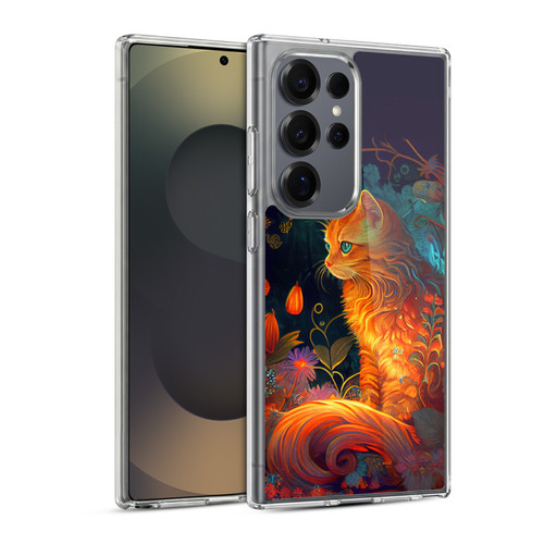 JK Stewart Art Cat Soft Gel Case for Samsung Galaxy S25 Ultra & MagSafe