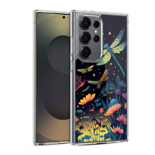 JK Stewart Art Dragonflies In Night Garden Soft Gel Case for Samsung Galaxy S25 Ultra & MagSafe