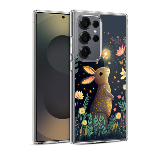 JK Stewart Art Rabbit Catching Falling Star Soft Gel Case for Samsung Galaxy S25 Ultra & MagSafe