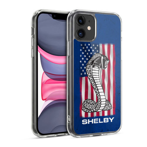 Shelby Logos American Flag Soft Gel Case for Apple iPhone 11