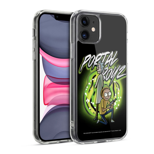 Rick And Morty Season 5 Graphics Portal Boyz Soft Gel Case for Apple iPhone 11