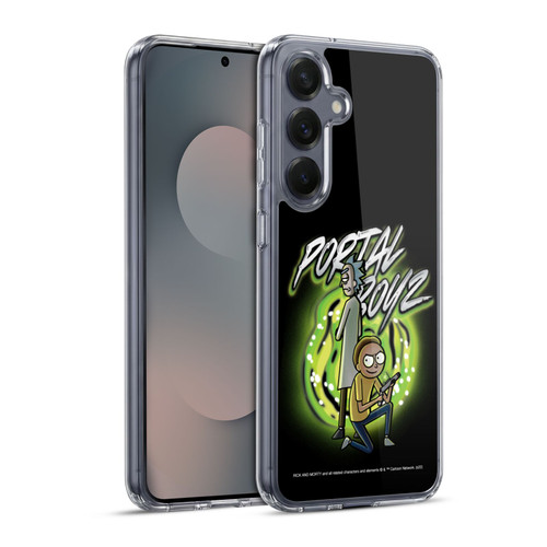 Rick And Morty Season 5 Graphics Portal Boyz Soft Gel Case for Samsung Galaxy S25+ & MagSafe