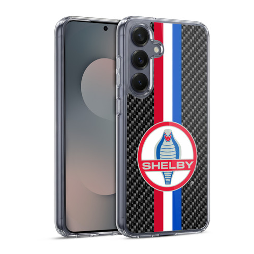 Shelby Logos Carbon Fiber Soft Gel Case for Samsung Galaxy S25 & MagSafe