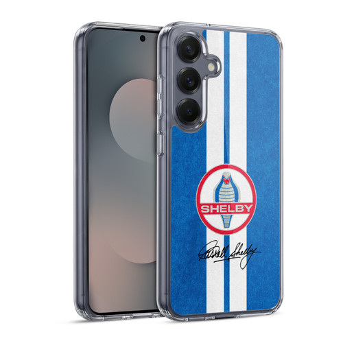 Shelby Logos Distressed Blue Soft Gel Case for Samsung Galaxy S25 & MagSafe