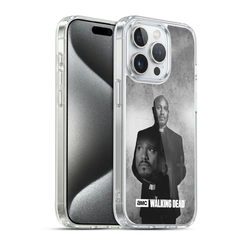 AMC The Walking Dead Double Exposure Gabriel Soft Gel Case for Apple iPhone 15 Pro & MagSafe