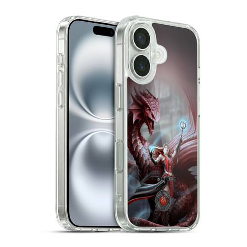 Anne Stokes Dragon Friendship Scarlet Mage Soft Gel Case for Apple iPhone 16 & MagSafe