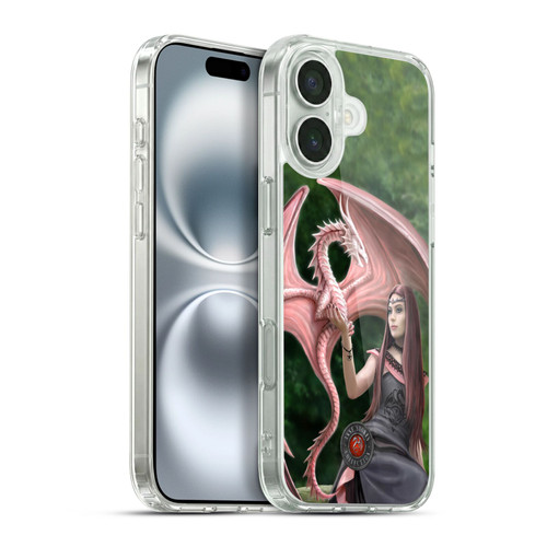 Anne Stokes Dragon Friendship Elegant Soft Gel Case for Apple iPhone 16 Plus & MagSafe