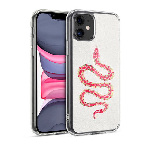 Cat Coquillette Animals Snake Pink Soft Gel Case for Apple iPhone 11