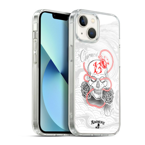 Alchemy Gothic Skull Charmed Life Locket Soft Gel Case for Apple iPhone 13