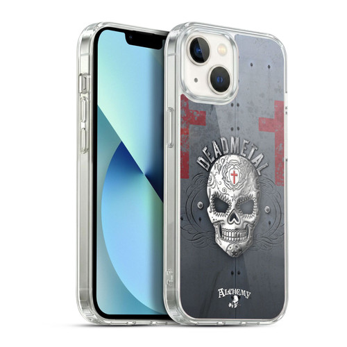 Alchemy Gothic Skull Dead Metal Soft Gel Case for Apple iPhone 13