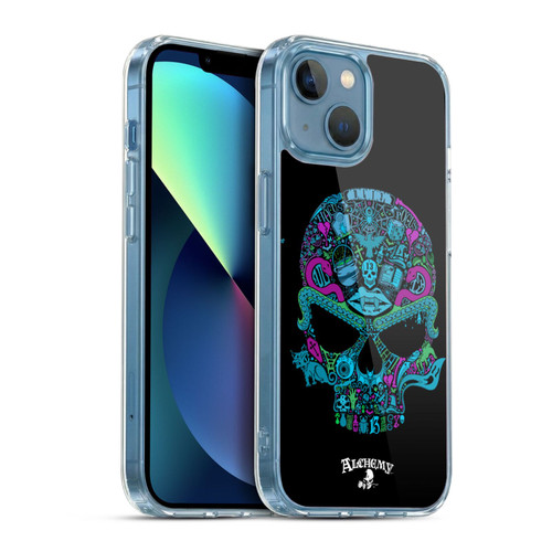 Alchemy Gothic Skull Toil N Trouble Soft Gel Case for Apple iPhone 13 Mini & MagSafe