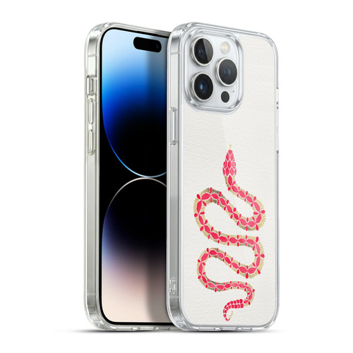 Cat Coquillette Animals Snake Pink Soft Gel Case for Apple iPhone 13 Pro Max & MagSafe
