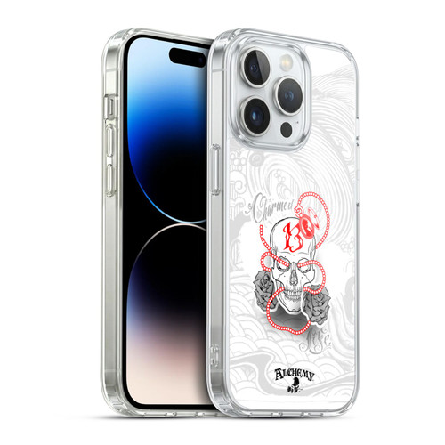 Alchemy Gothic Skull Charmed Life Locket Soft Gel Case for Apple iPhone 14 Pro & MagSafe