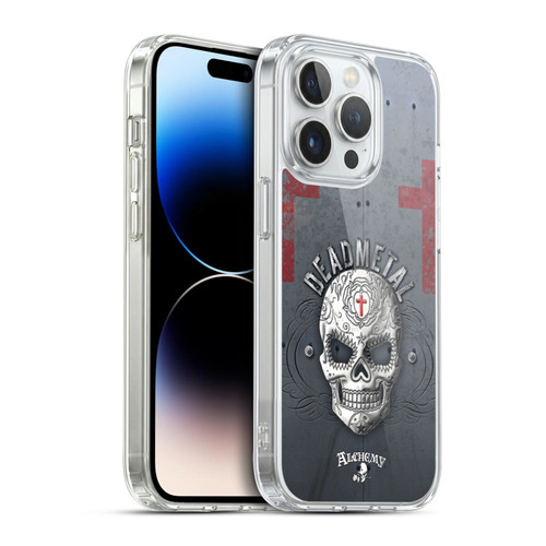 Alchemy Gothic Skull Dead Metal Soft Gel Case for Apple iPhone 14 Pro & MagSafe